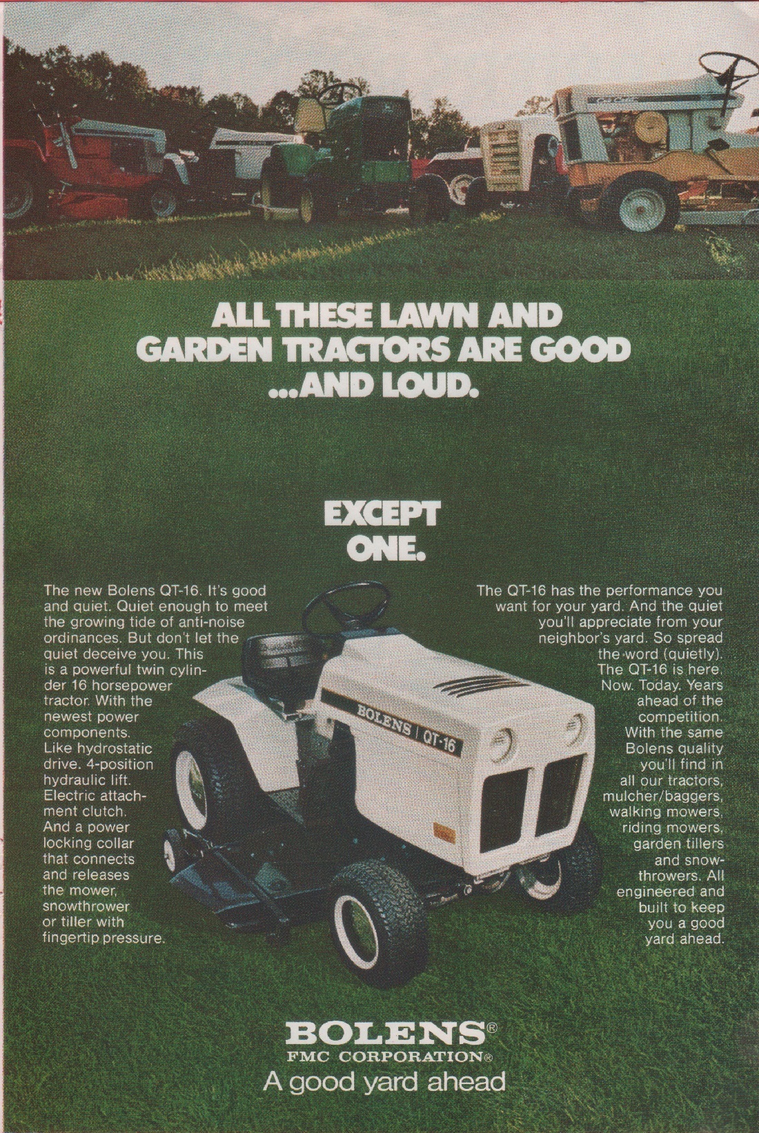 Bolens FMC Corporation. Advertising 1973