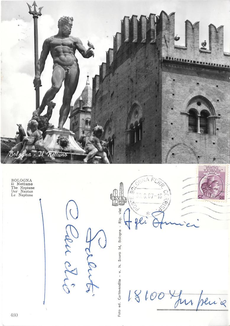 Bologna. Il Nettuno. Viaggiata 1967