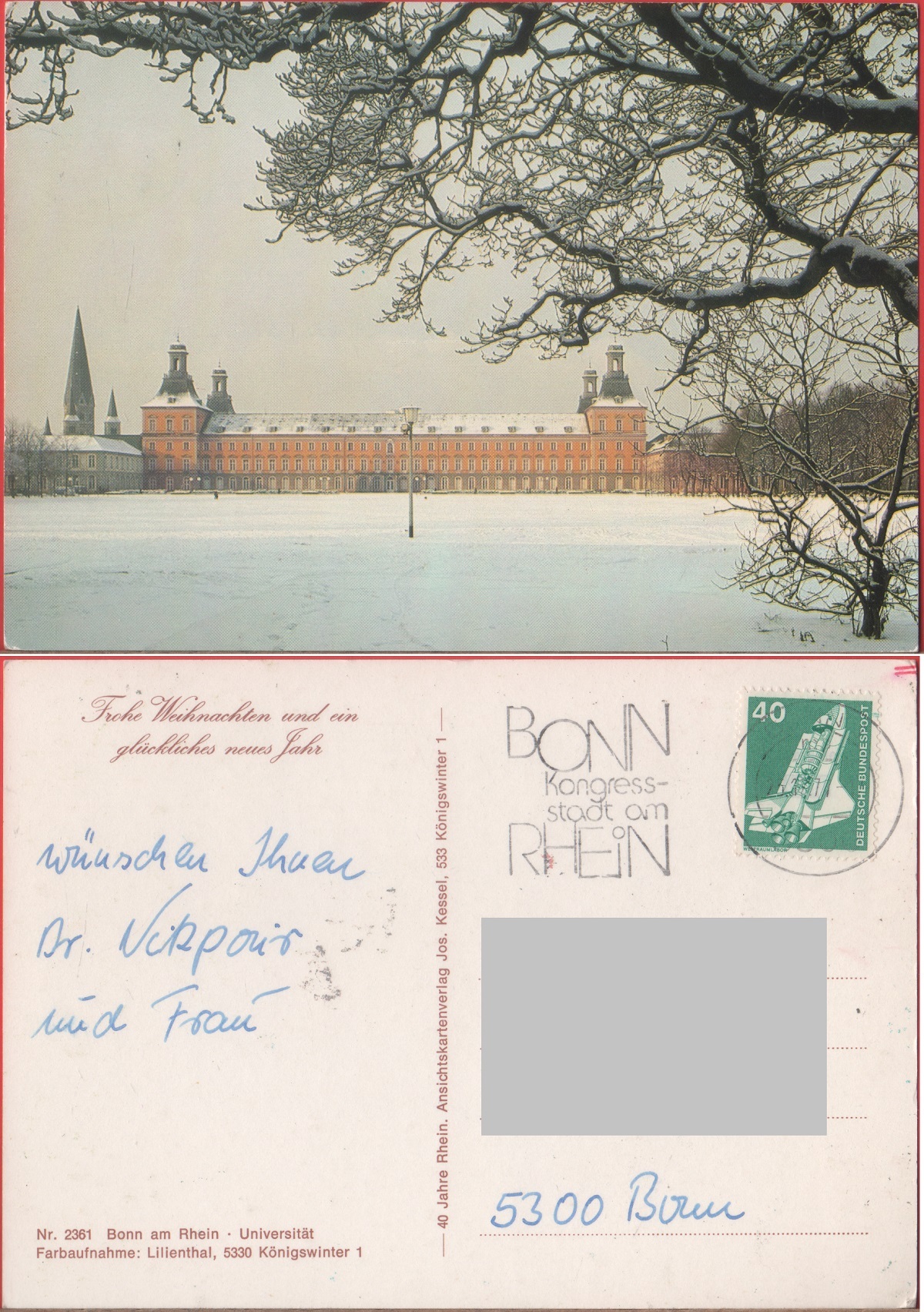 Bonn am Rhein. Universitat. Viaggiata