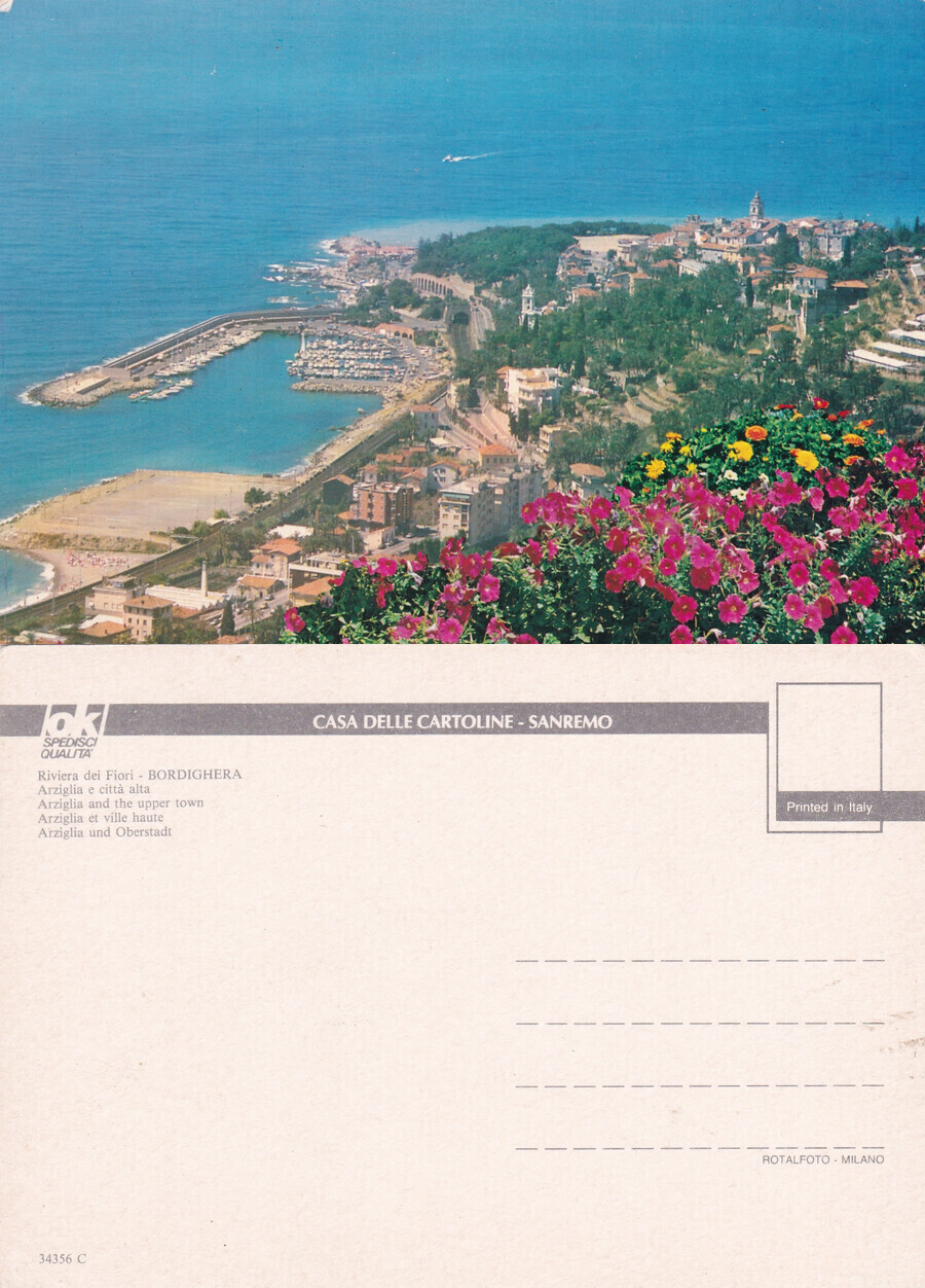 Bordighera (IM). Arziglia e città alta. Non viaggiata