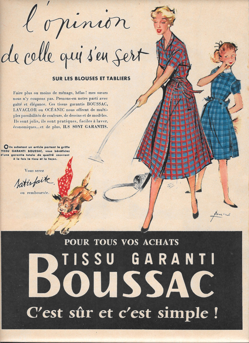 Boussac tissu garanti / Lavez tout avec Persil - Advertising …
