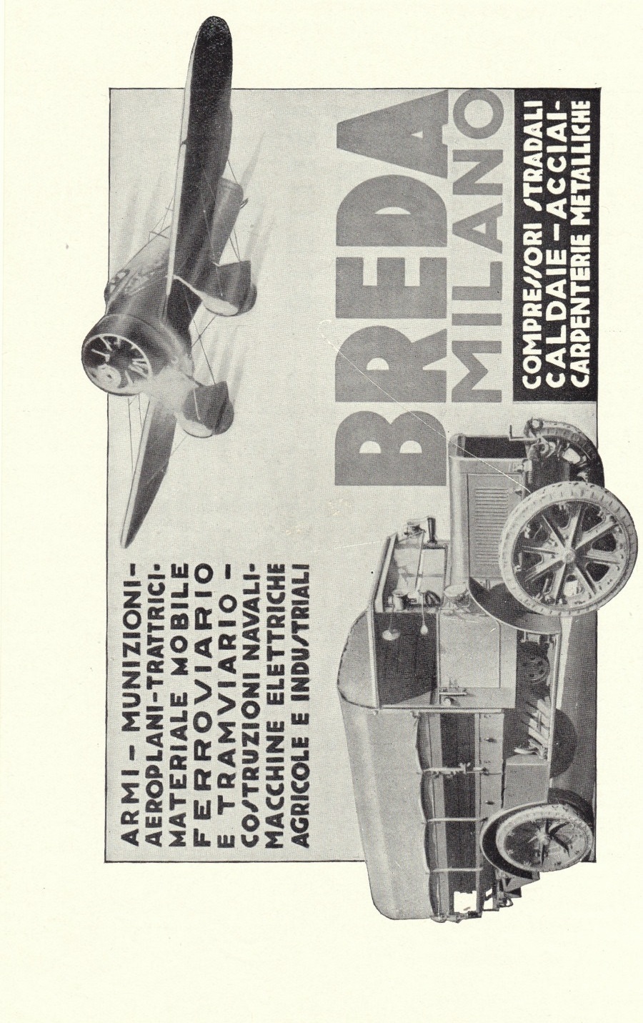 Breda Milano. Advertising 1937