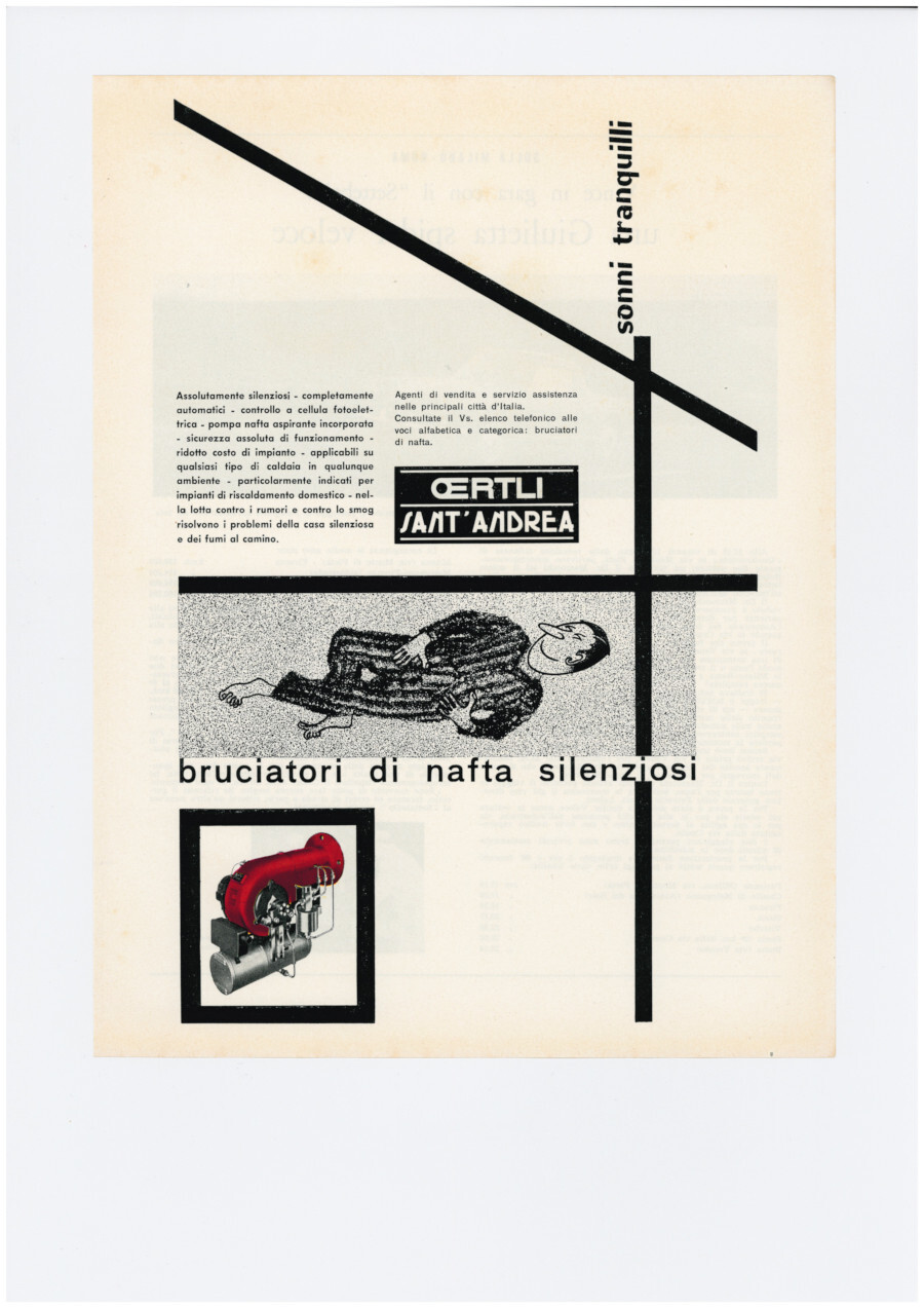 Bruciatori Oertli Sant'Andrea. Advertising 1962