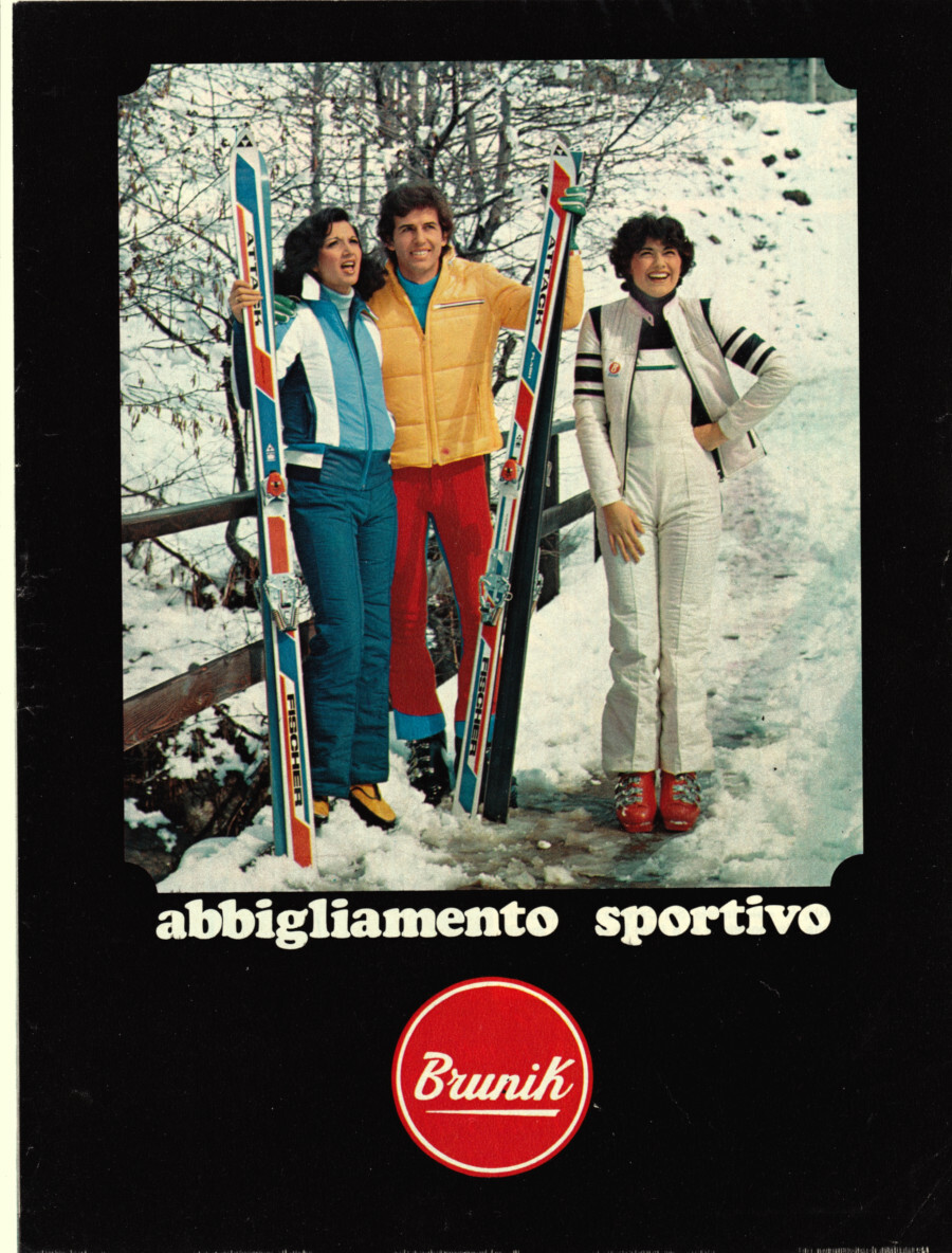 Brunik abbigliamento sportivo. Advertising 1976