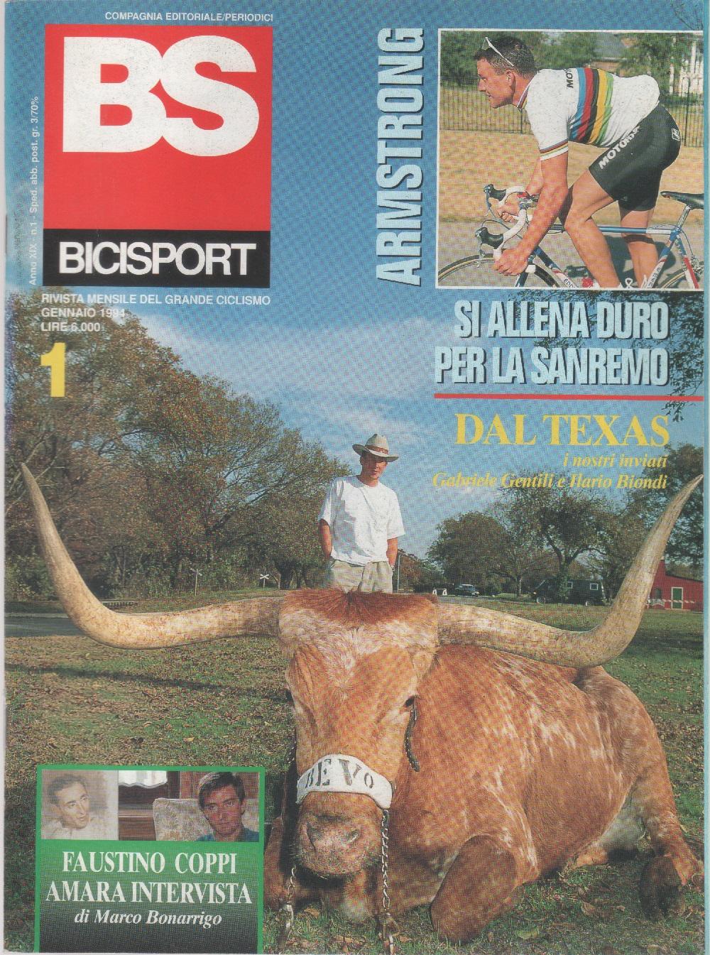 BS bicisport. 1994. n. 1. Armstrong si allena per la …