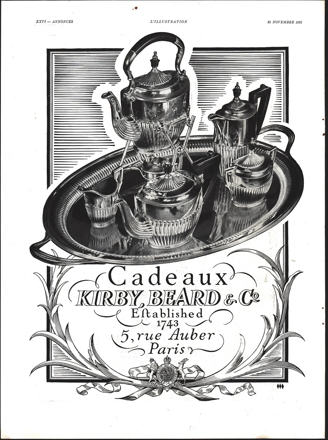 Cadeaux Kirby Beard Paris/ Bijoux Burma. Advertising 1932