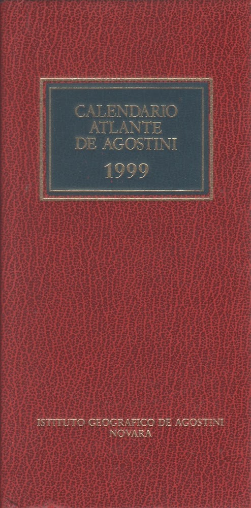 Calendario atlante De Agostini 1999