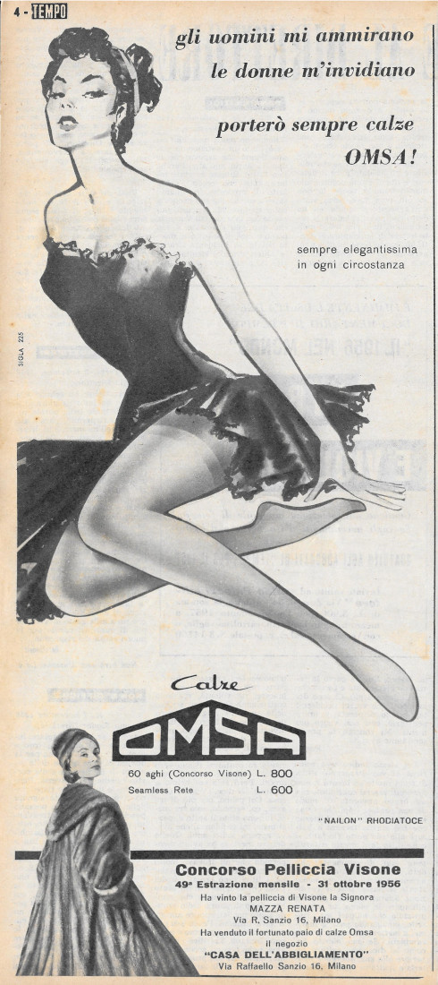 Calze Omsa - Advertising 1956