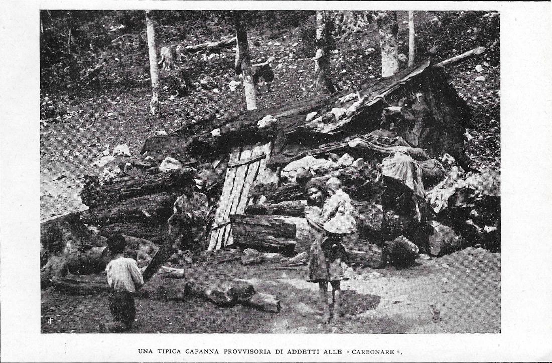 Capanna di Addetti alle Carbonare_Paesaggio di Valle Fondillo. Stampa 1928