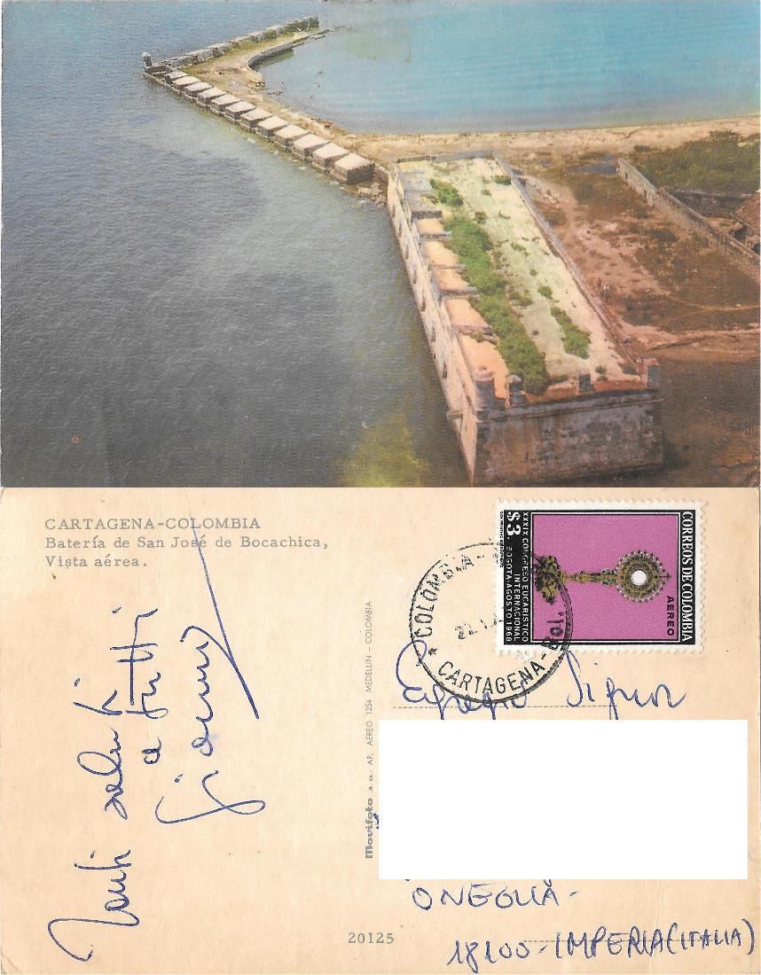 Cartagena (COL). Bateria de San Jose de Bocachica. Viaggiata