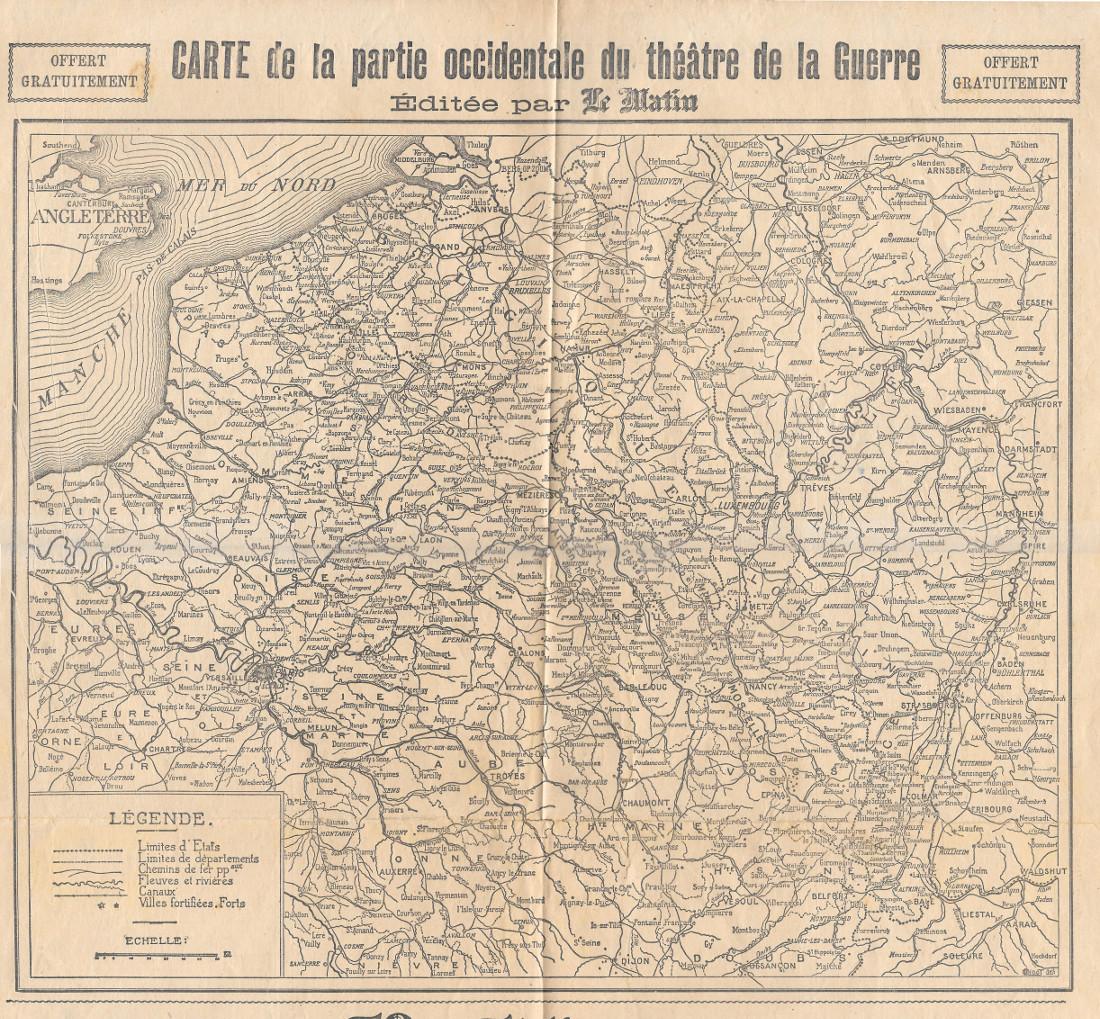 Carte de la partie occidentale du théatre de la Guerre. …