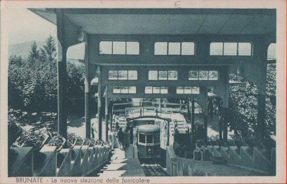 Cartolina - Brunate. La nuova stazione della funicolare