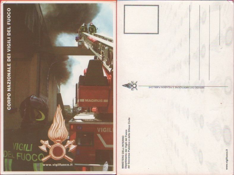 Cartolina - Corpo nazionale dei vigili del fuoco