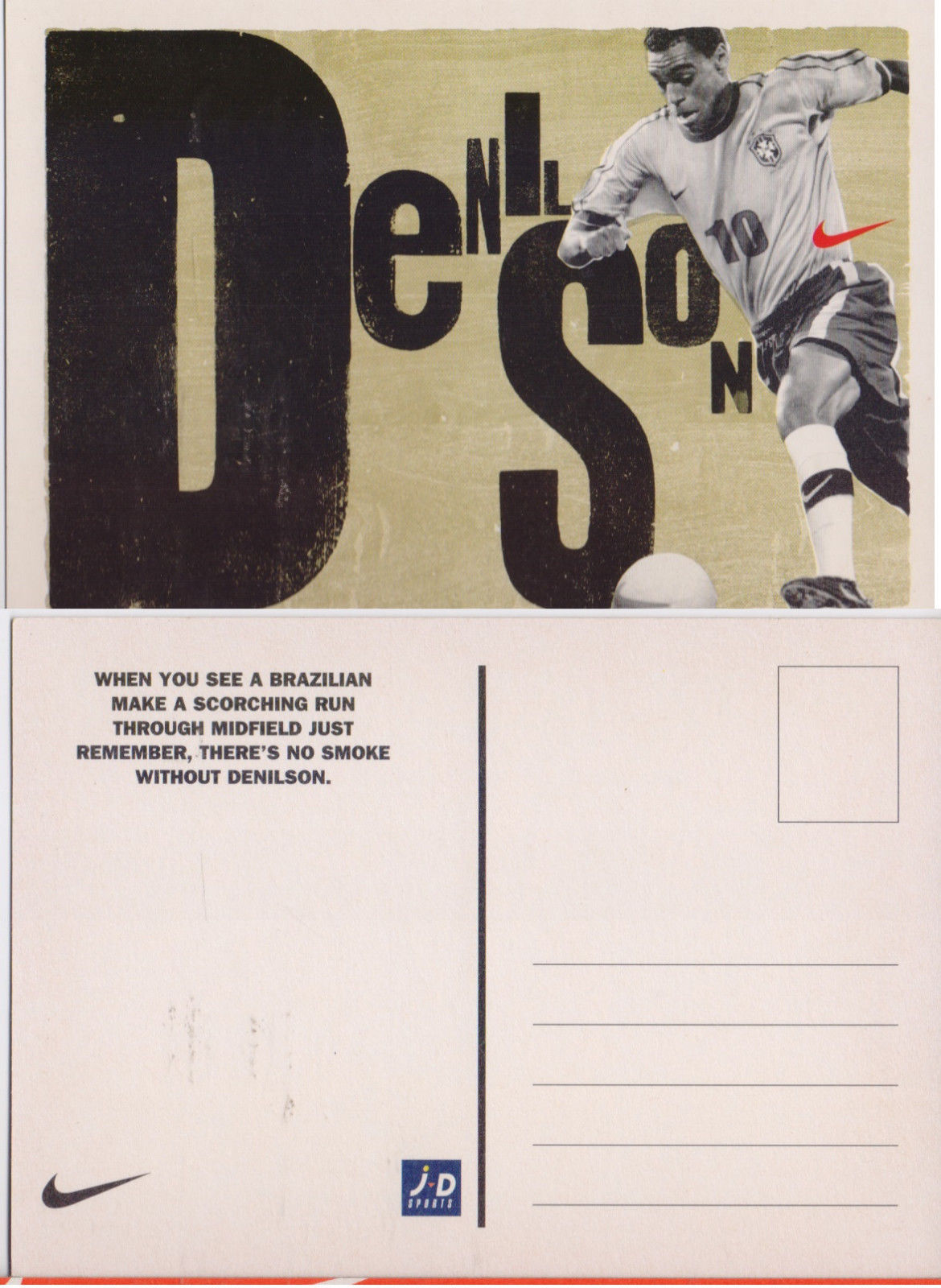 Cartolina - Denilson by Nike. JD Sports London
