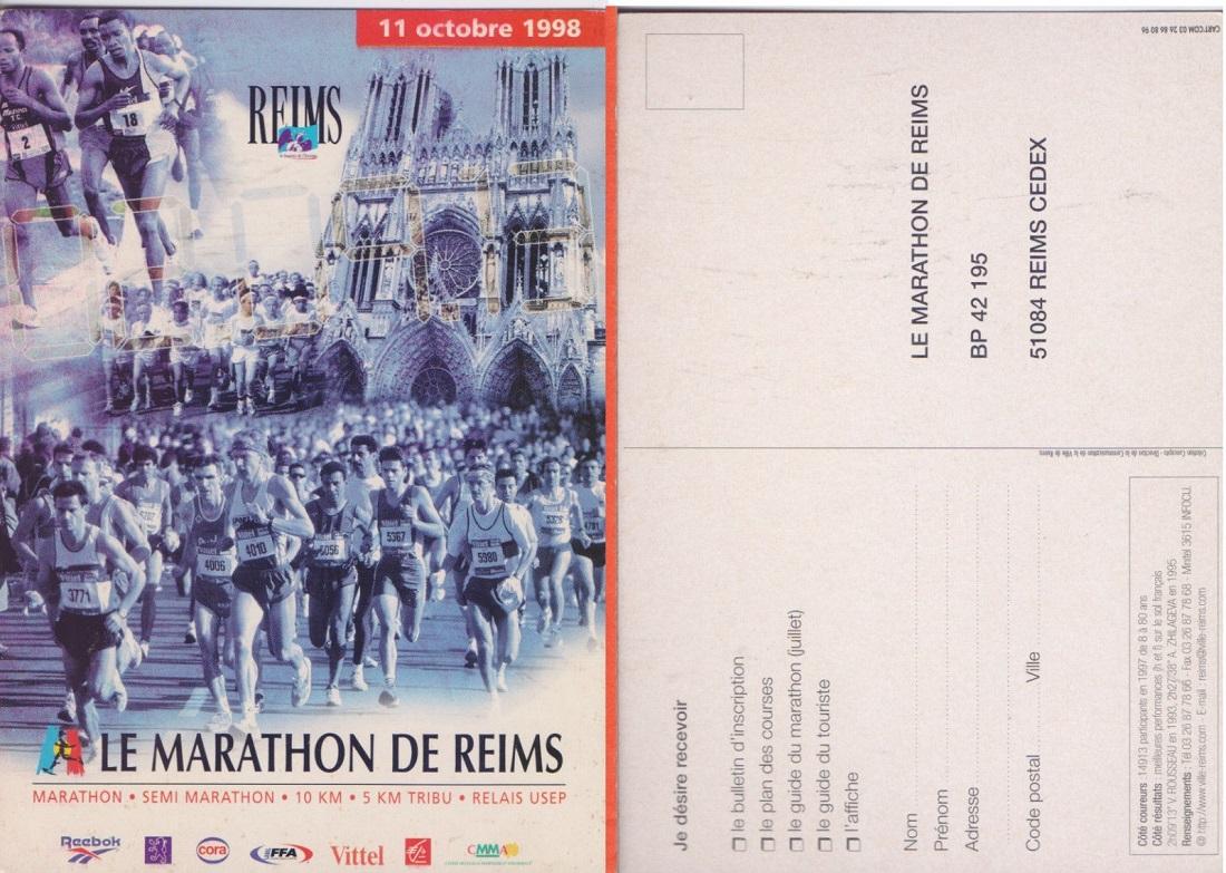 Cartolina - Le Marathon de Reims 1998
