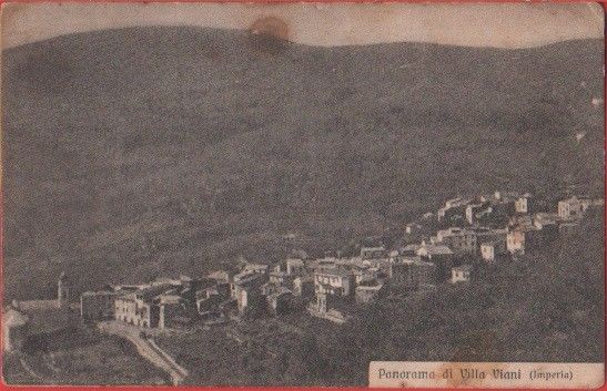 Cartolina - Panorama di Villa Viani. Imperia