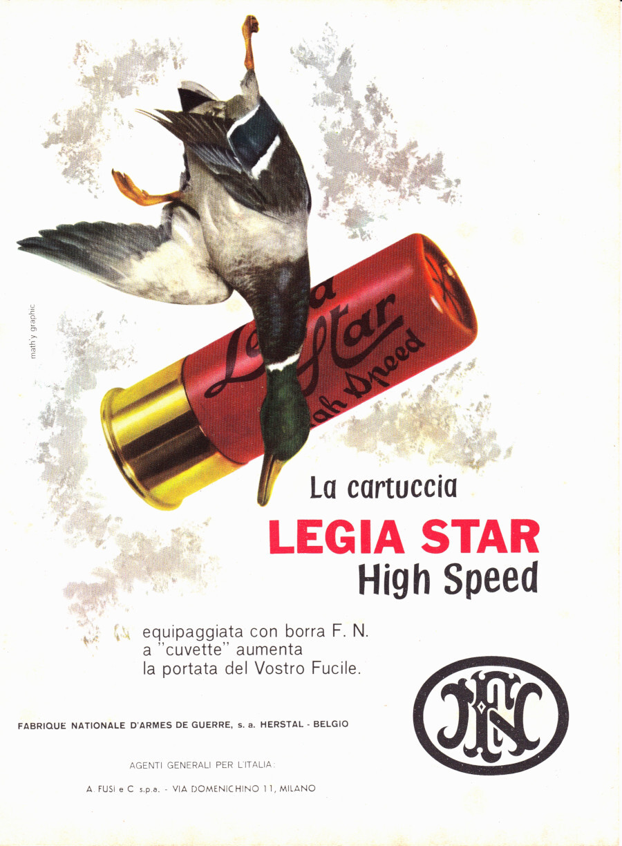 Cartuccia FN Legia Star High Speed/Fabbrica d'armi Antonio Zoli. Advertising …