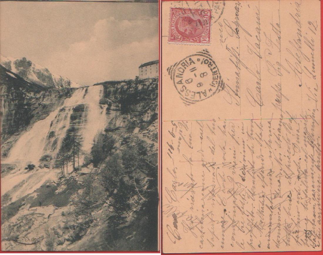 Cascata del Toce (VB). Viaggiata 1911