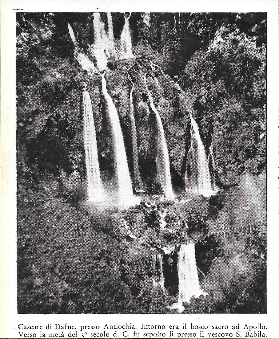 Cascate di Dafne presso Antiochia. Stampa 1934