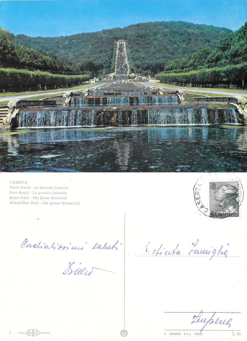 Caserta. Parco Reale. La Grande Cascata. viaggiata