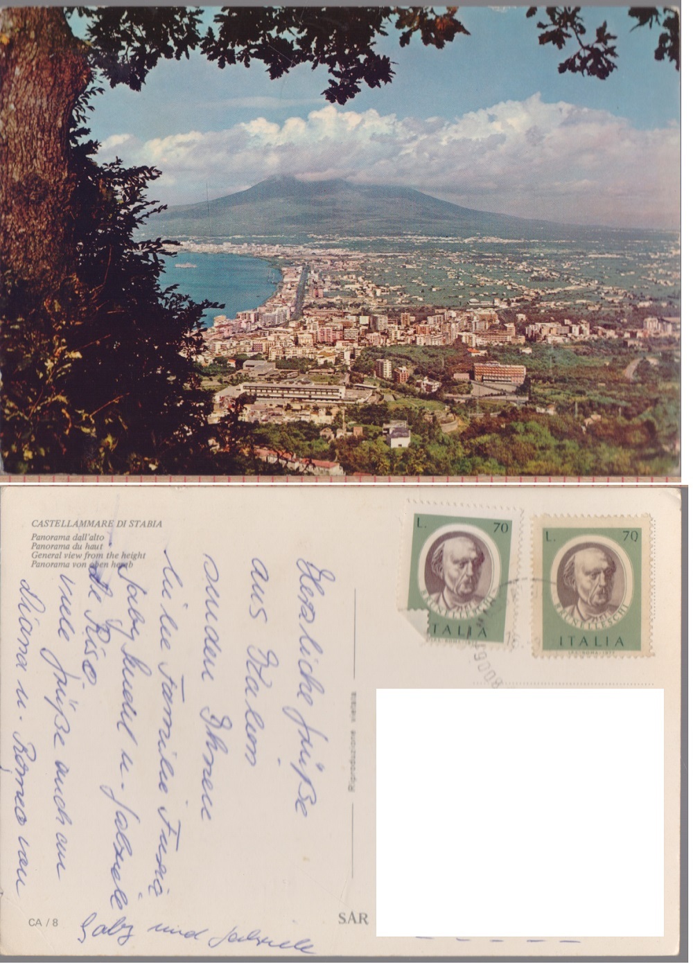 Castellamare di Stabia. Panorama. Viaggiata