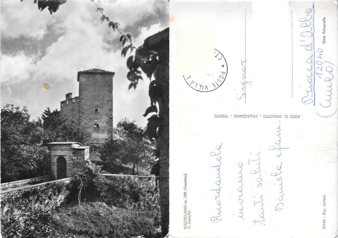 Castellano (TN). Il castello. Viaggiata
