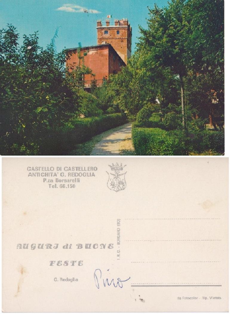 Castello di Castellero (AT). Antichità G. Redoglia. Auguri di buone …