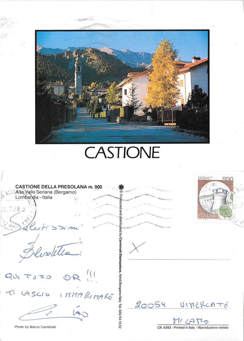 Castione della Presolana (BG). Viaggiata 1988