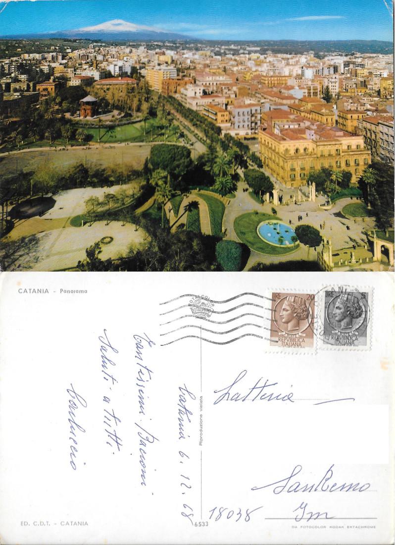 Catania. Panorama. Viaggiata 1968