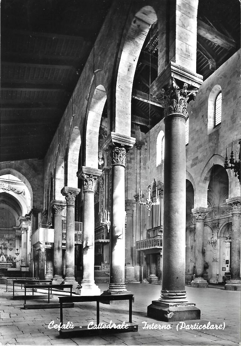 Cefalù. Cattedrale. Interno, particolare. ed. Alterocca. Non viaggiata