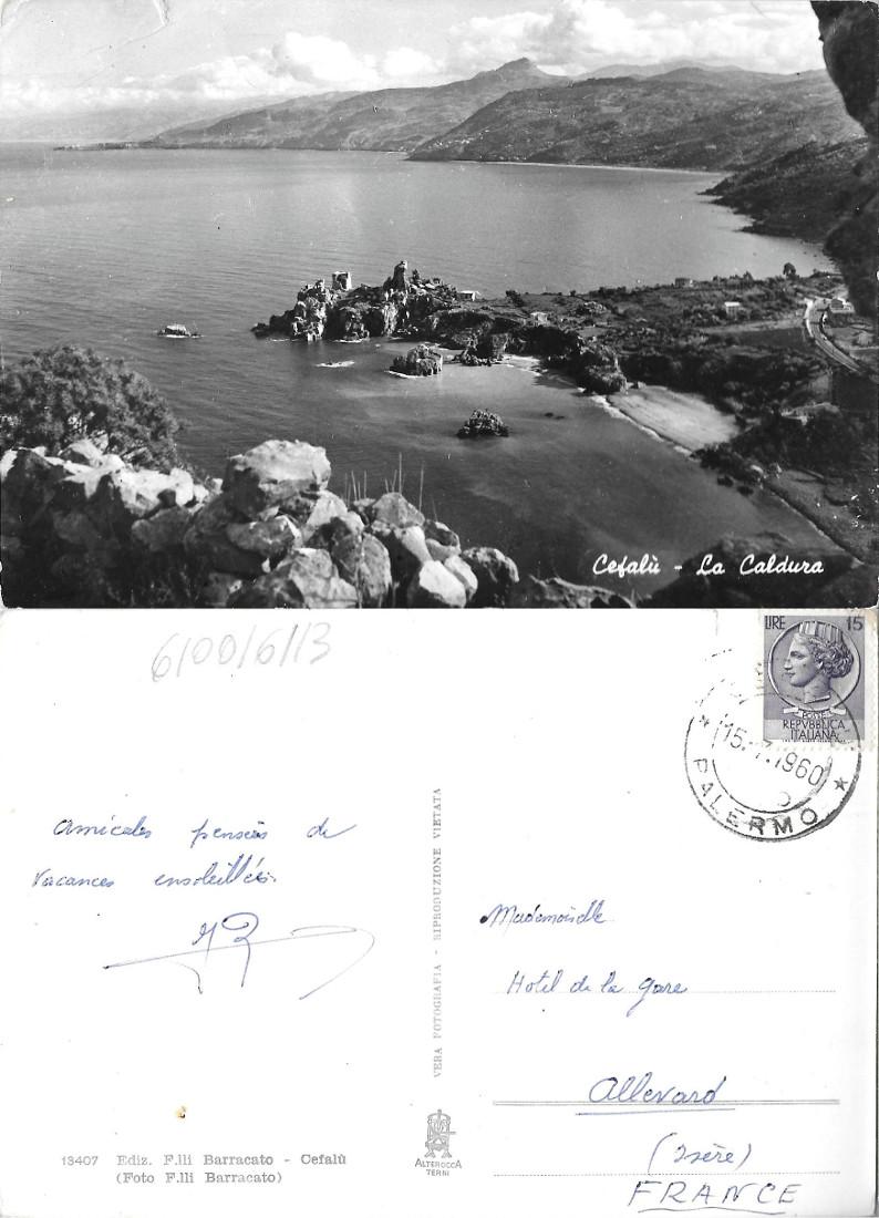 Cefalù. La Caldura. Viaggiata 1960