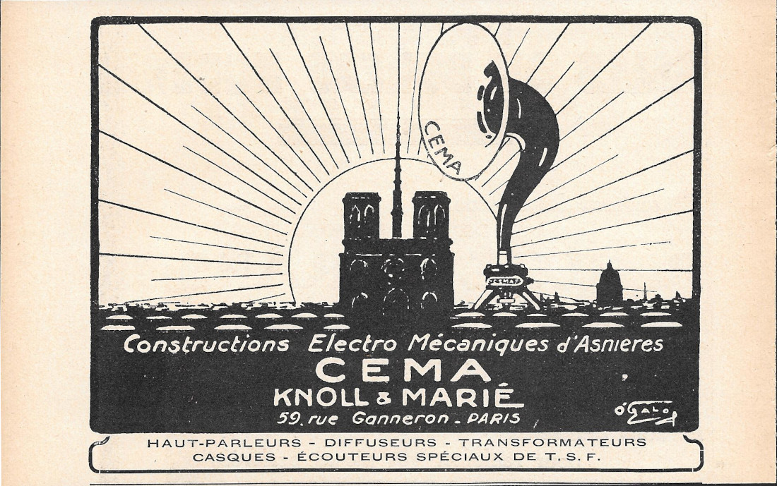 Cema Knoll &amp; Marié - Advertising 1920