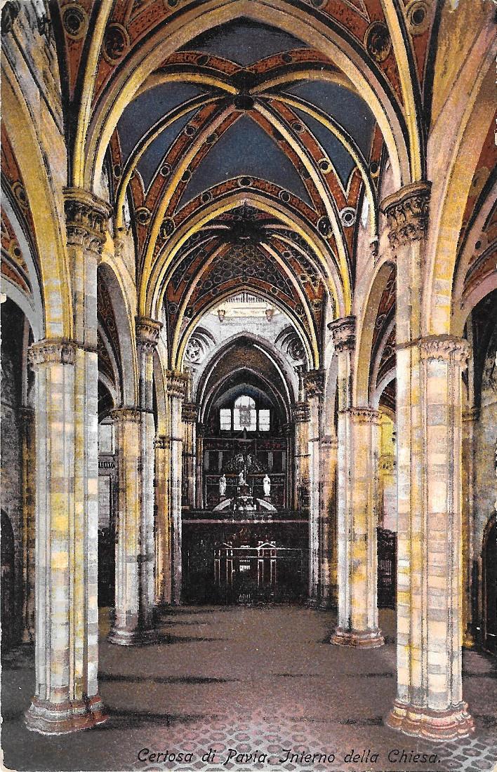Certosa di Pavia. Interno della Chiesa. Non viaggiata