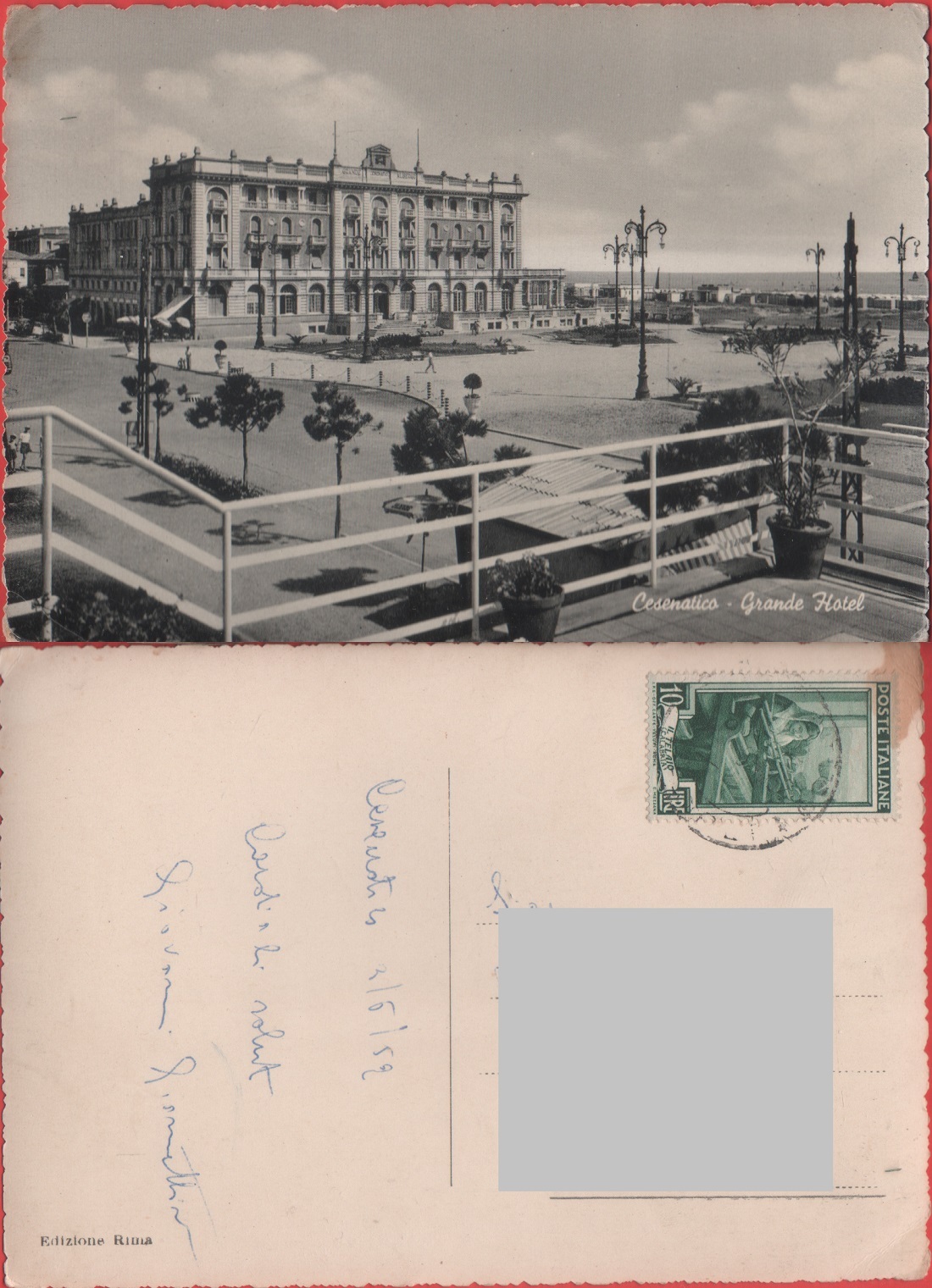 Cesenatico (FC). Grande Hotel. Viaggiata 1952