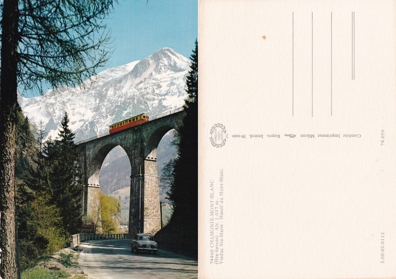 Chamonix Mont Blanc. Viaduc Ste. Marie, massif du Mont Blac. …