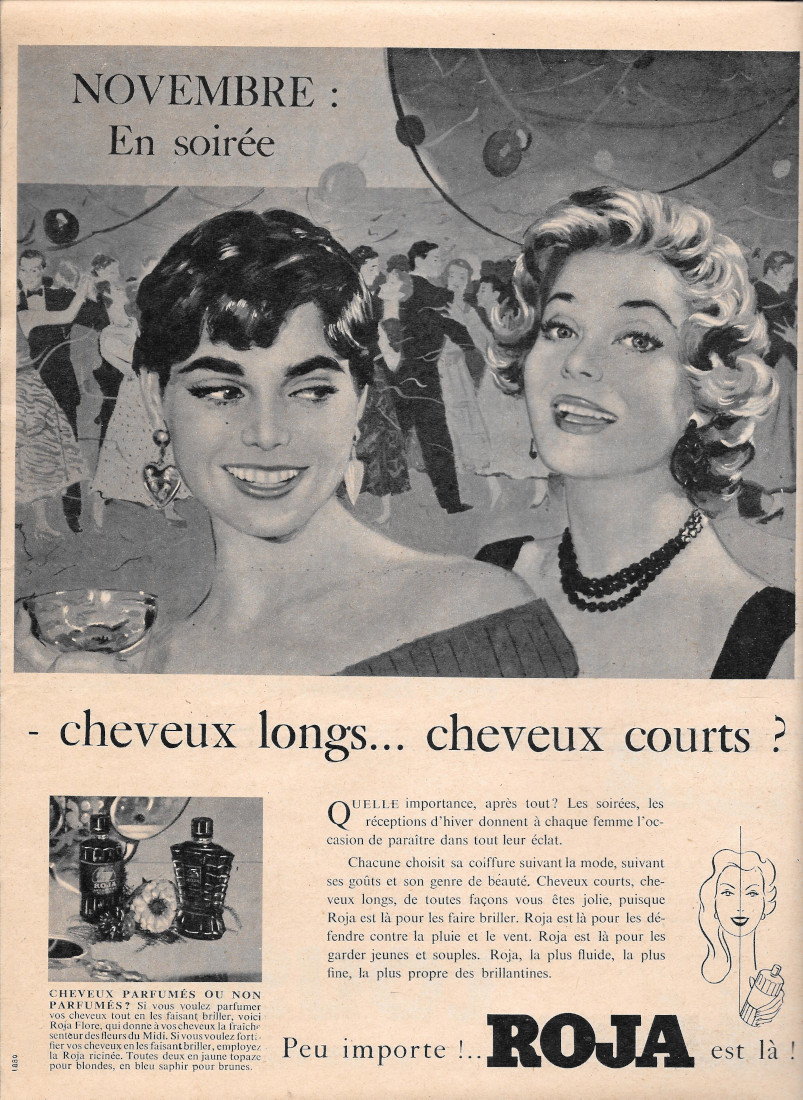 cheveux longs.. cheveux couts? Roja - Advertising 1955