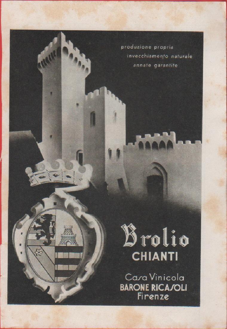 Chianti Brolio. Pubblicita 1941