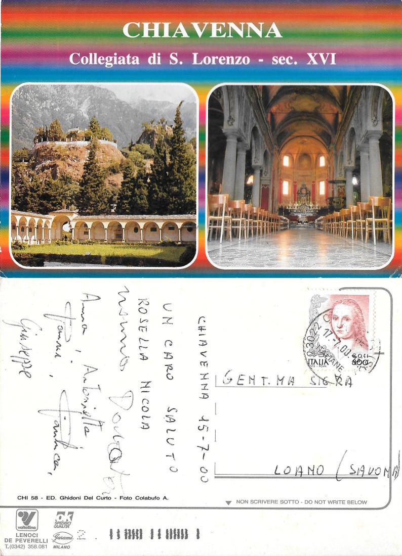 Chiavenna. Collegiata di S. Lorenzo. Viaggiata 2000