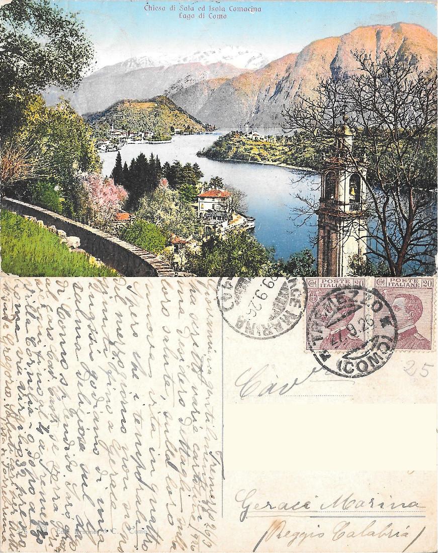 Chiesa di Sala e Isola Comacina. Lago di Como. Viaggiata …