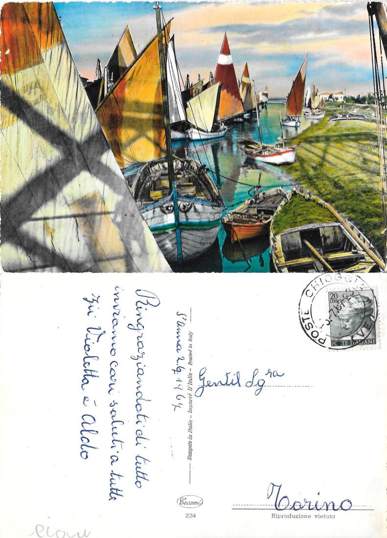 Chioggia (VE). Bragozzi. Viaggiata 1967