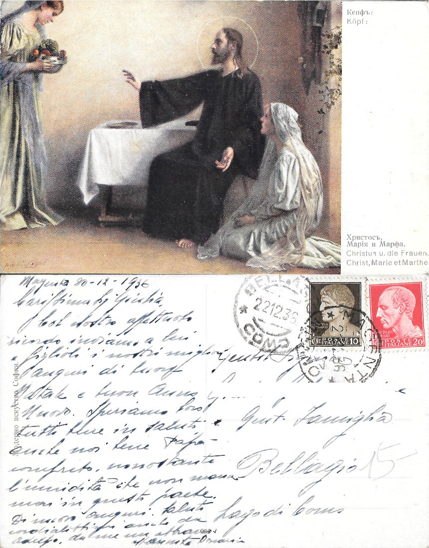 Christ, Marie et Marthe. Viaggiata 1936