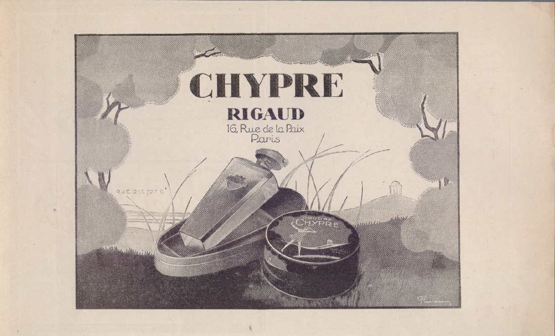 Chypre Rigaud. Advertising 1926