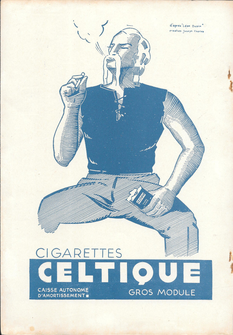 Cigarettes Celtique - Advertising 1936