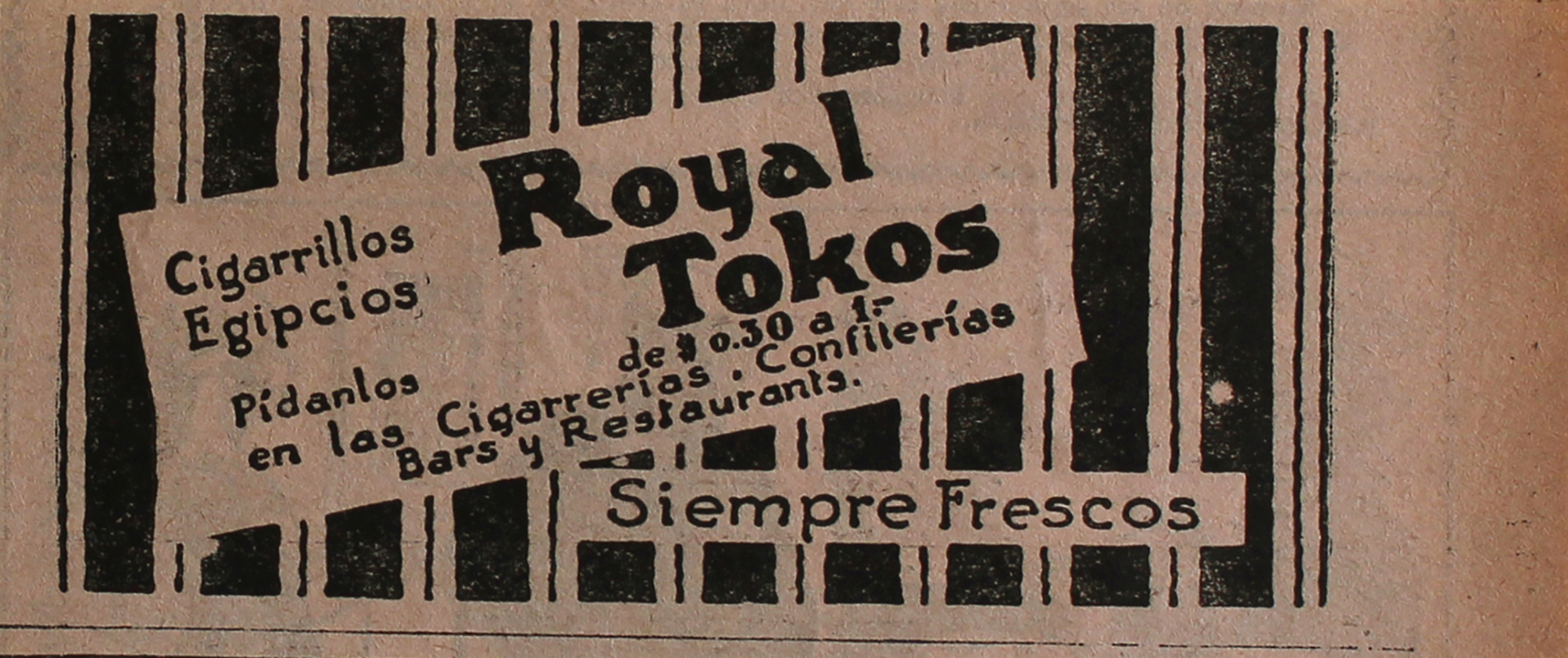 Cigarillos Royal Tokos - Advertising 1922