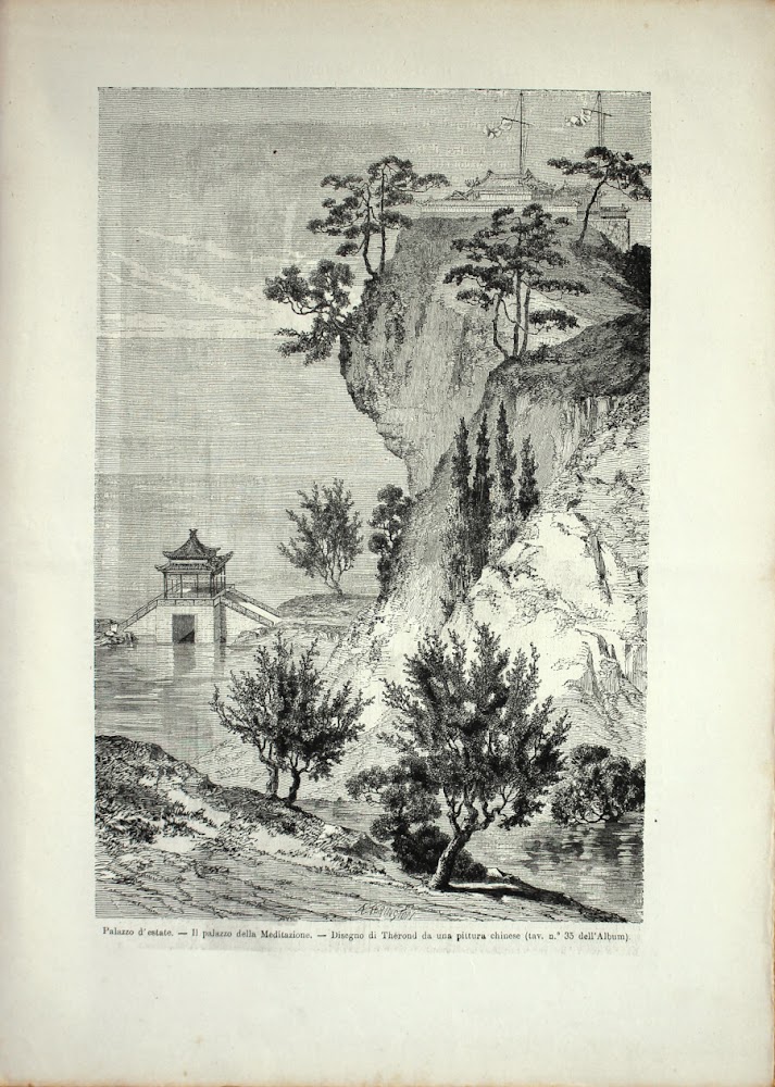 Cina. Palazzo d'estate. Il palazzo della Meditazione. Stampa 1864