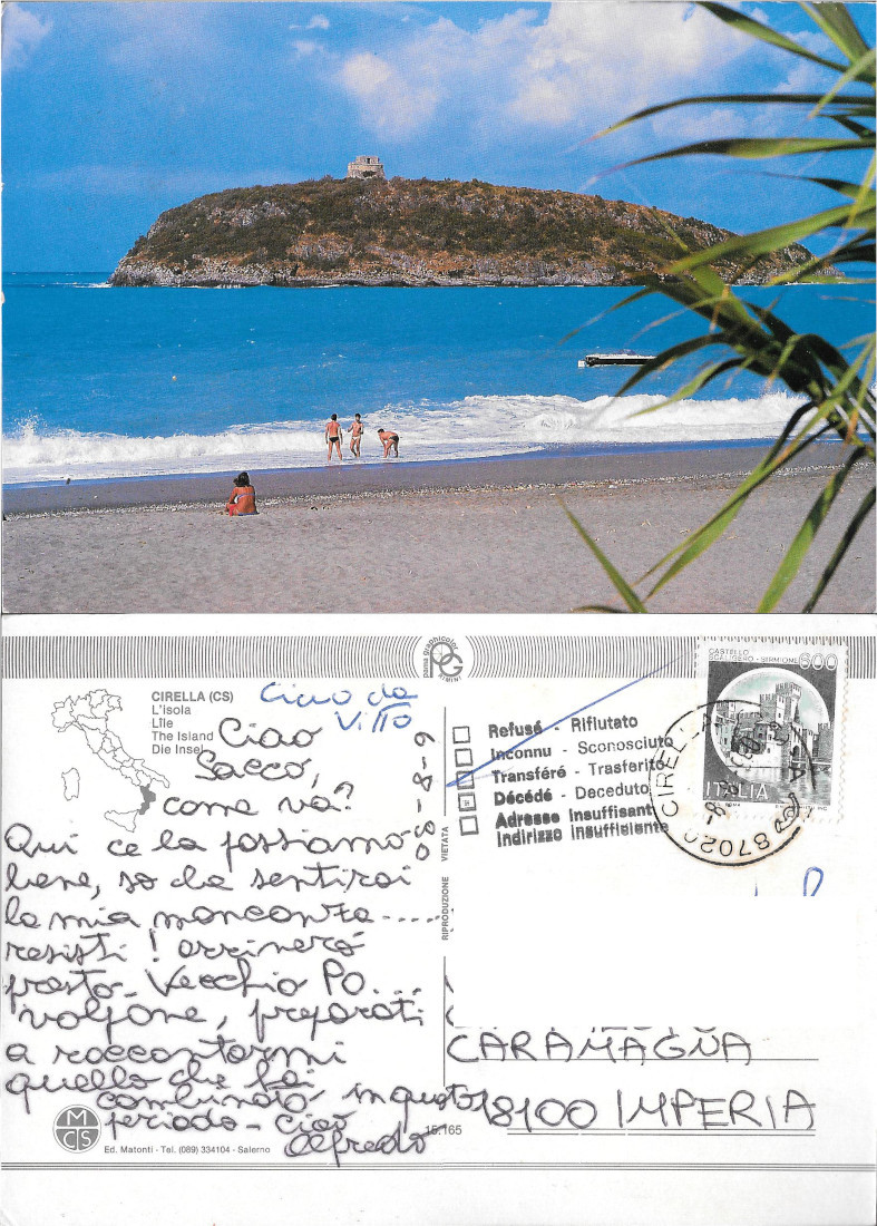 Cirella (CS). L'isola - Viaggiata 1990