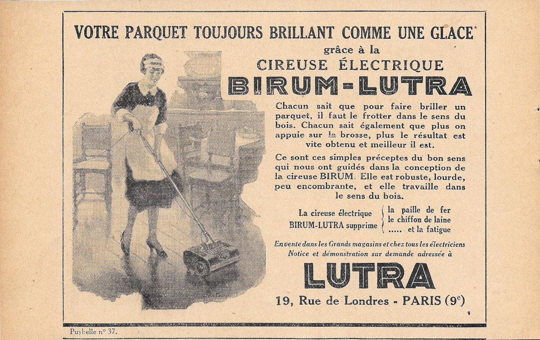 Cireuse électrique Birum Lutra - Advertising 1928