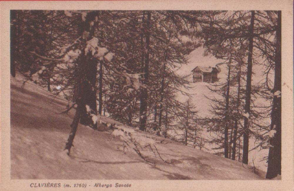 Clavières. Albergo savoia Non viaggiata.