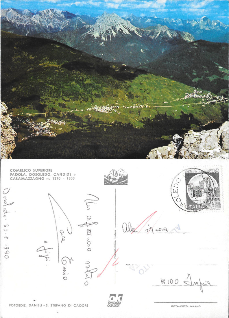 Comelico Superiore, Padola, Dosoledo, Candice e Casamazzagno - Viaggiata 1990