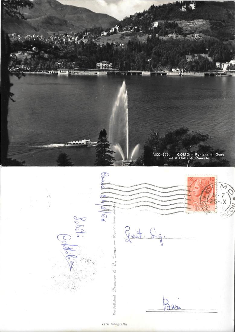 Como. Fontana di Geno e il Colle di Roncate. Viaggiata …